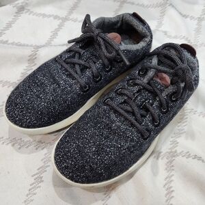 Allbirds Wool Runner Mizzle Black Heather Women's 8 Lace-Up Merino‎ Sneakers